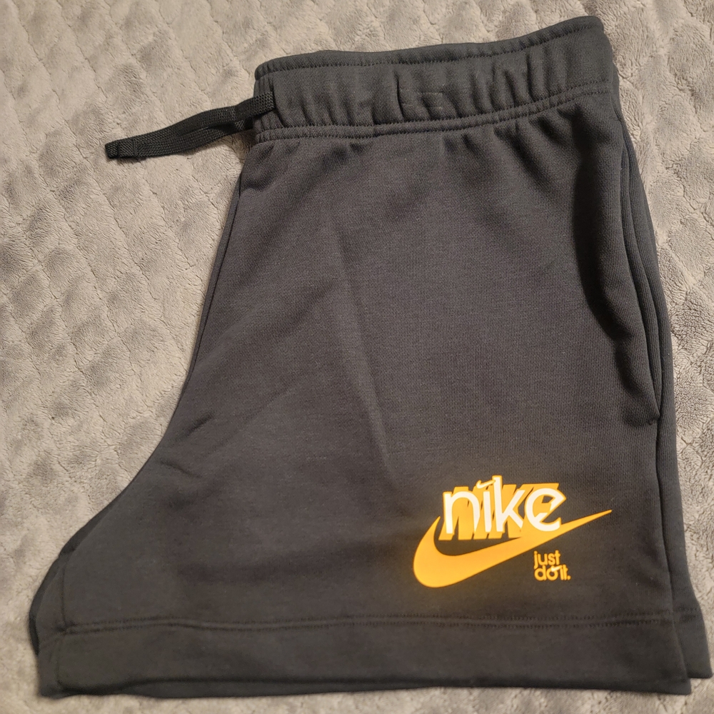 Nike Women's Athletic Shorts - Black With Yellow